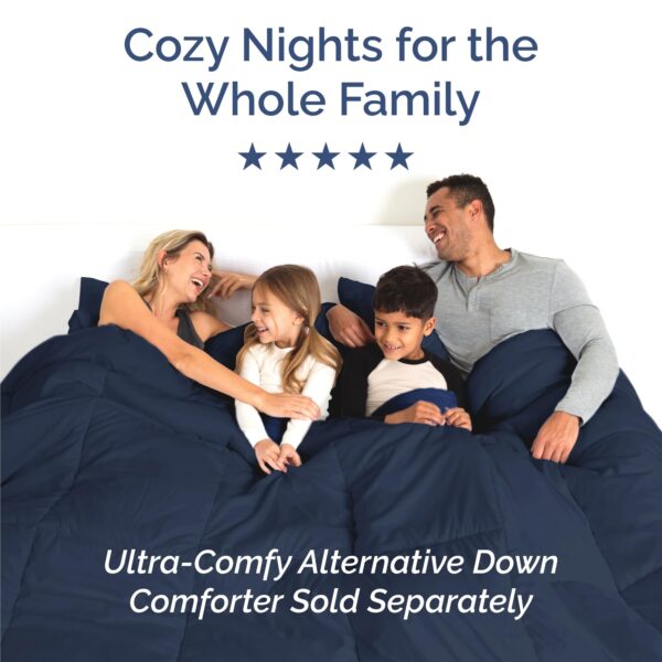 Twin Size 3 Piece Sheet Set - Comfy Breathable & Cooling Bed Sheets Set - Hotel Luxury Bedding for Women, Men, Kids, Teens, Boys & Girls - Deep Pockets, Ultra-Soft, Wrinkle Free - Oeko-Tex - Navy Blue - Image 8