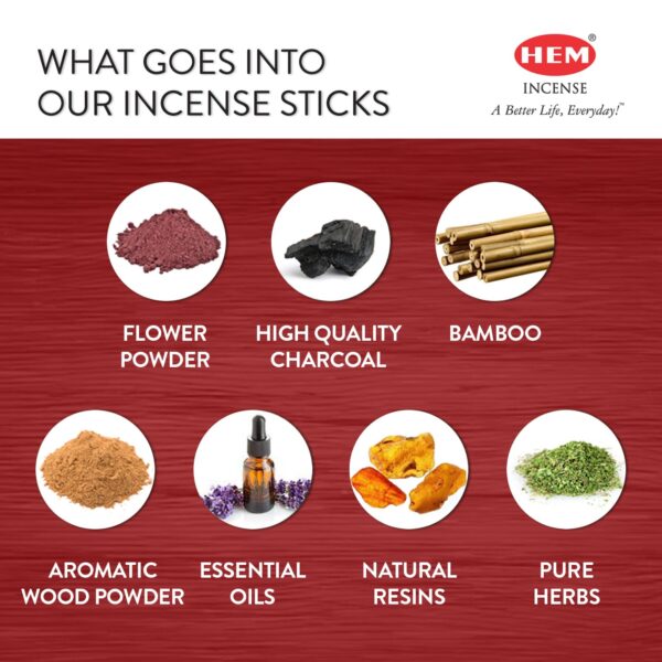 Frankincense - Box of Six 20 Sticks Tubes, 120 Sticks Total - HEM Incense From India - Image 6