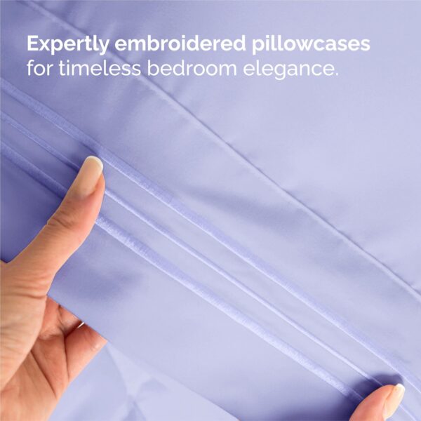King Size 4 Piece Sheet Set - Comfy Breathable & Cooling Bed Sheets Set - Hotel Luxury Bedding for Women, Men, Kids, Teens, Boys & Girls - Deep Pockets, Ultra-Soft, Wrinkle Free - Oeko-Tex - Lavender - Image 6