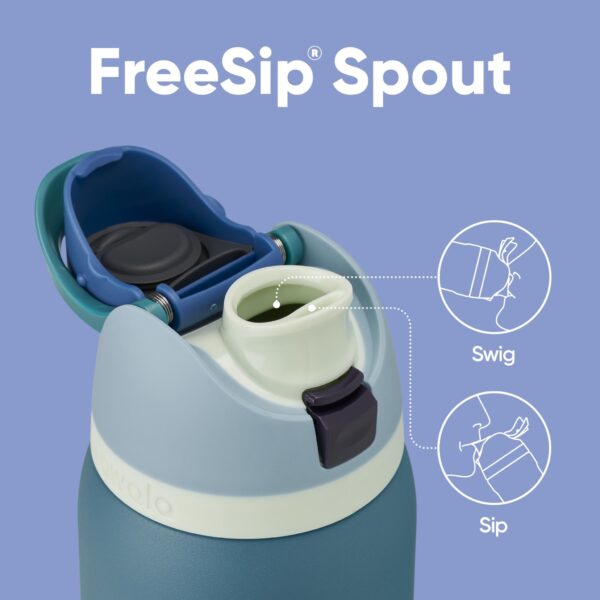 Owala FreeSip Insulated Stainless Steel Water Bottle with Straw, BPA-Free Sports Water Bottle, Great for Travel, 32 Oz, Denim - Image 2