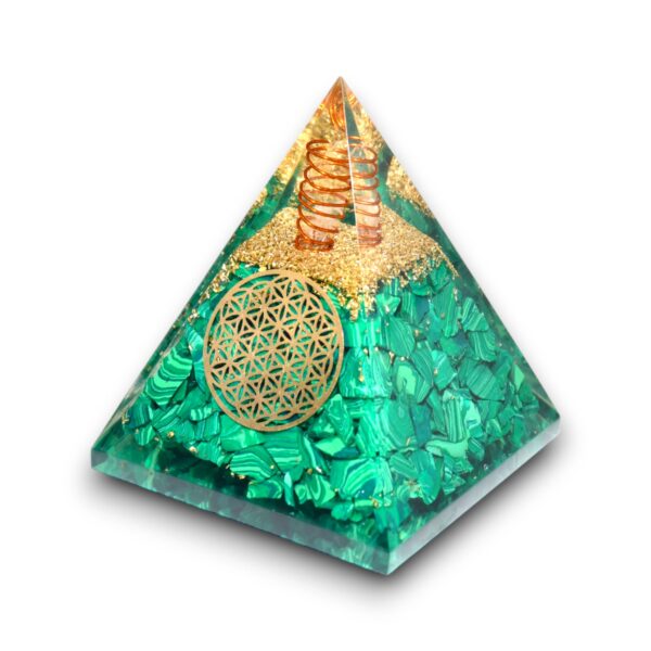 Agate Mart Malachite Orgonite Pyramids with Black Tourmaline Pendant - Healing Crystals for Success - Enhance Meditation with Orgonite Energy - Image 8