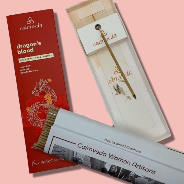 Peru Dragons Blood Incense Sticks - (80 Scented Sticks) Charcoal Free, Made from Upcycled Flowers | Sweet, Spicy & Ambery Notes | Protection Incense Sticks for Bad Energy Cleansing (Sangre de Grado) - Image 5
