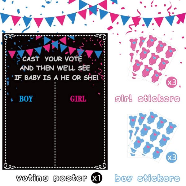MISS FANTASY Gender Reveal Decorations - 54 Voting Gender Reveal Games Gender Reveal Ideas Boy or Girl Games Party Supplies for Gender Reveal Voting Use Gender Reveal Decor - Image 2