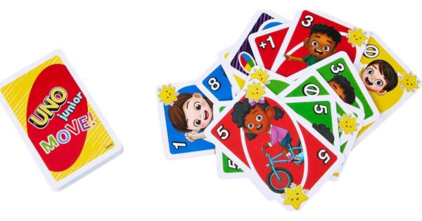 Mattel Games ​UNO Junior Move! Card Game for Kids Featuring Active Play, Simple Rules, 3 Levels of Play & Matching - Image 5