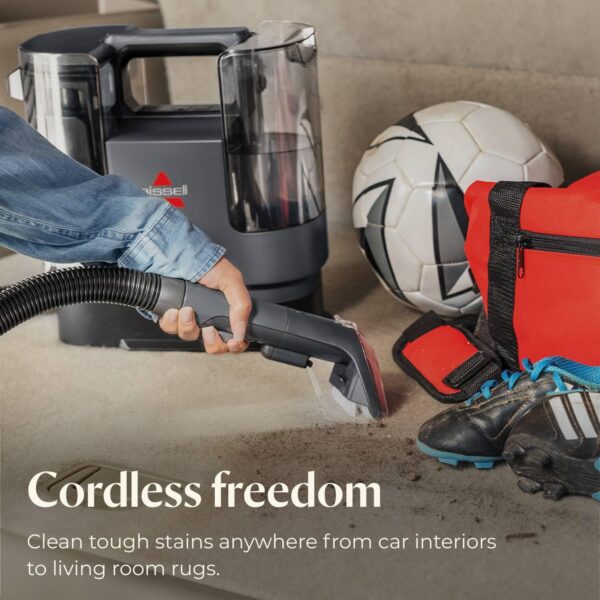 BISSELL Little Green Cordless Portable Deep Cleaner with 25V Lithium-Ion Battery & Battery-Boost Technology, 3682 - Image 5