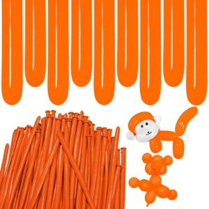 ZBYDNG Tangerine Yellow Long Balloons Premium 260 Twisting Balloons Animals Magic for Birthday Kids Wedding Party Supply 100pcs