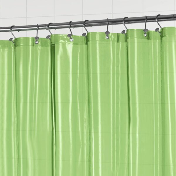 Barossa Design Clear Green Shower Curtain Liner - Premium PEVA Shower Liner with 3 Magnets and Metal Grommets, Waterproof Lightweight Standard Size Bath Curtains for Bathroom - Translucent Green - Image 4