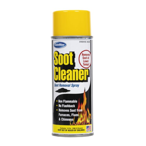 ComStar Soot Cleaner Spray, 16 oz Aerosol, Fast-Drying Non-Flammable Formula, Removes Soot from Furnaces, Flues & Heating Units, Safe on Metals & Alloys, Cuts Cleaning Time (35-620)
