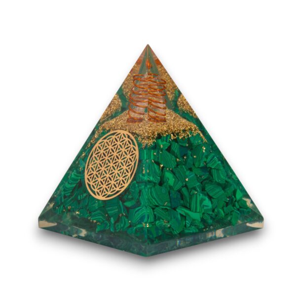 Agate Mart Malachite Orgonite Pyramids with Black Tourmaline Pendant - Healing Crystals for Success - Enhance Meditation with Orgonite Energy - Image 2