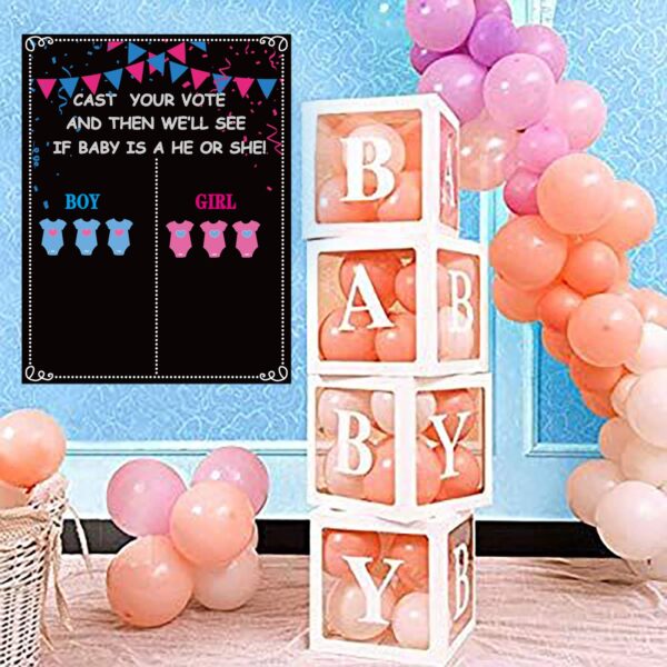 MISS FANTASY Gender Reveal Decorations - 54 Voting Gender Reveal Games Gender Reveal Ideas Boy or Girl Games Party Supplies for Gender Reveal Voting Use Gender Reveal Decor - Image 6