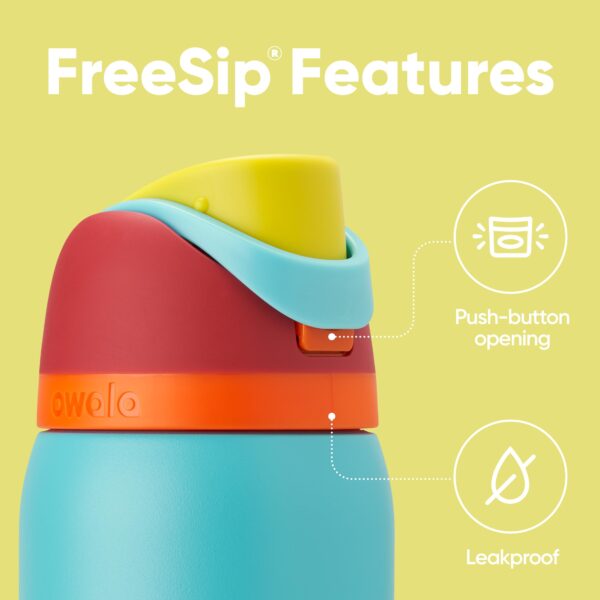 Owala FreeSip Insulated Stainless Steel Water Bottle with Straw, BPA-Free Sports Water Bottle, Great for Travel, 32 Oz, Summer Sweetness - Image 3