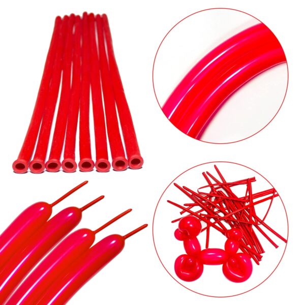 ZBYDNG Red Long Balloons Premium 260 Twisting Balloons Animals Magic for Birthday Kids Wedding Party Supply 100pcs - Image 6