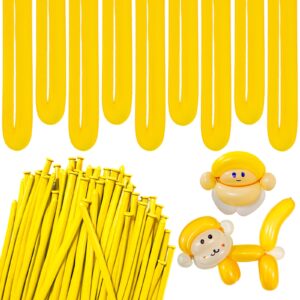 ZBYDNG Yellow 260 Long Skinny Twisting Animal Balloons, Rainbow Balloons for Animal Shapes Carnival Festival Party Supplies 100pcs