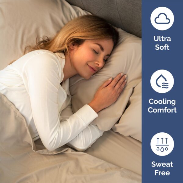 King Size 4 Piece Sheet Set - Comfy Breathable & Cooling Bed Sheets Set - Hotel Luxury Bedding for Women, Men, Kids & Teens - Deep Pockets, Easy Secure Fit, Soft and Wrinkle Free - Oeko-Tex - Cream - Image 4