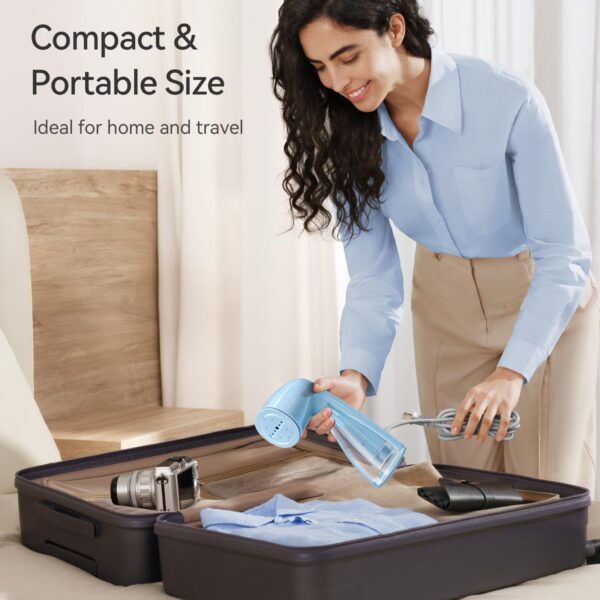 HiLIFE Steamer for Clothes, 1100W Clothes Steamer with Large 300ml Tank, Handheld Clothing Steamer, Fabric Wrinkle Remover, Portable & Compact Travel Size Garment Steamer ONLY FOR 120V (Blue) - Image 7