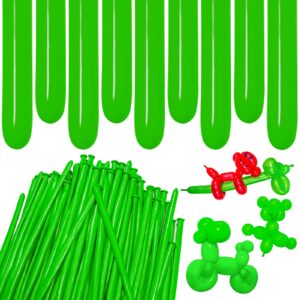 ZBYDNG Green 260 Long Thickening Balloons for Tying Balloon Arch, Twisting Latex Animals Magic Modeling Skinny Birthday Balloons for Kid‘s Party Wedding Decoartion 100pcs