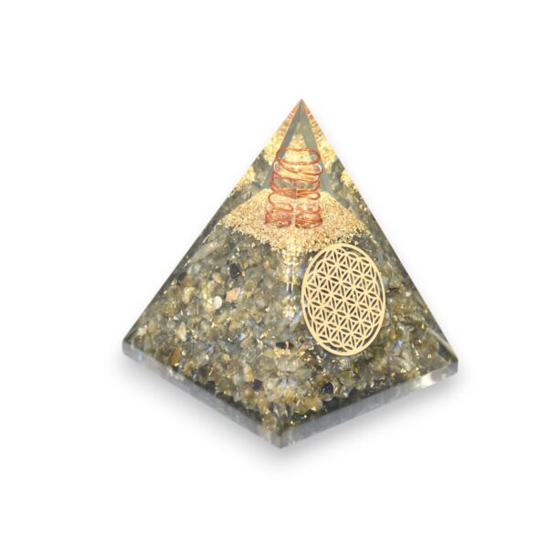 Agate Mart Labradorite Orgonite Pyramids with Black Tourmaline Pendant - Harmonizing Energy and Healing Enhancement - Image 8