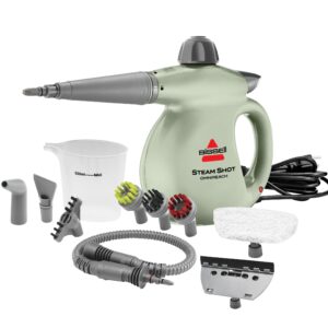 BISSELL® Steam Shot™ OmniReach handheld portable steam cleaner for tile, grout, windows, bathrooms, kitchens, fabric steaming tool, includes 10 tools