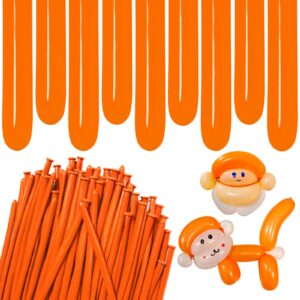 ZBYDNG Orange 260 Long Skinny Twisting Animal Balloons, Rainbow Balloons for Animal Shapes Carnival Festival Party Supplies 100pcs