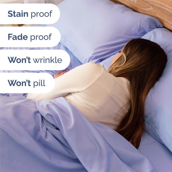 King Size 4 Piece Sheet Set - Comfy Breathable & Cooling Bed Sheets Set - Hotel Luxury Bedding for Women, Men, Kids, Teens, Boys & Girls - Deep Pockets, Ultra-Soft, Wrinkle Free - Oeko-Tex - Lavender - Image 5