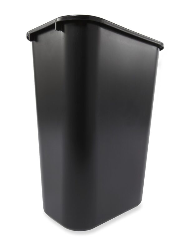 Rubbermaid Commercial Products Deskside Wastebasket/Trash Can, 10.25-Gallon/41-Quart, Black, Plastic, Garbage Can for Home/Office, Fits Under Desk/Sink/Cabinet, Pack of 12 - Image 2