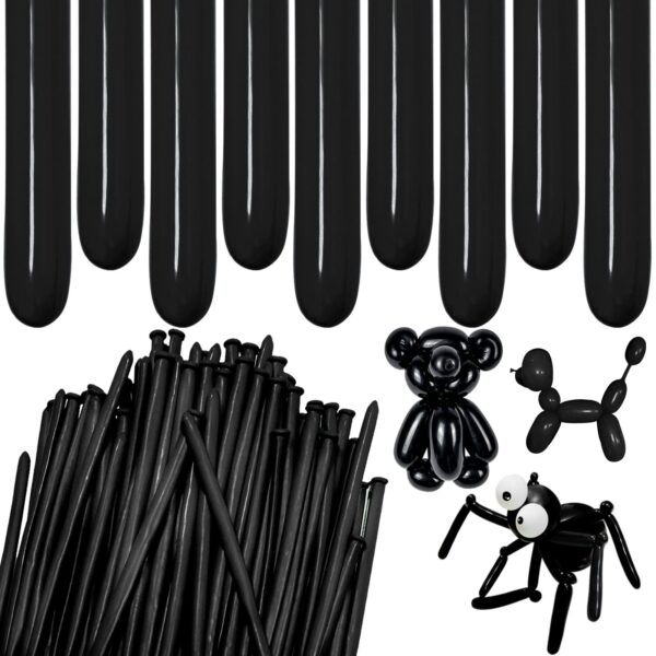 ZBYDNG Black Long Balloons Premium 260 Twisting Balloons Animals Magic for Birthday Kids Wedding Party Supply 100pcs