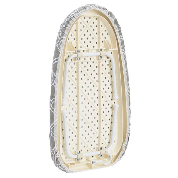 Amazon Basics Compact Tabletop Ironing Board with Folding Legs - Trellis Removable Cover, Chevron, 23.6"L x 7.1"W x 14.3"H - Image 3