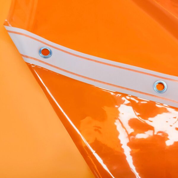 Barossa Design Extra Long Shower Curtain Liner with 3 Magnets - 72" x 84" XL, Waterproof PEVA Lightweight Shower Liner for Bathroom, PVC Free, Metal Grommets - Clear Orange, 72x84 - Image 5