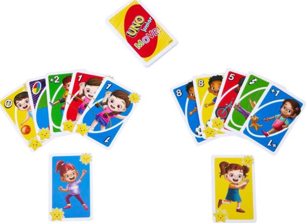 Mattel Games ​UNO Junior Move! Card Game for Kids Featuring Active Play, Simple Rules, 3 Levels of Play & Matching - Image 6