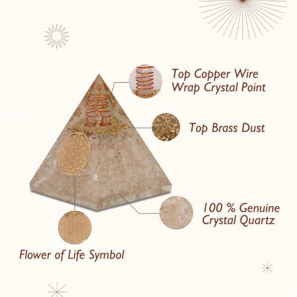 Agate Mart Orgonite Pyramids Crystals Pyramid for Positive Energy And Meditation Yoga Positive Energy Crystal That Promotes Wealth, Prosperity and attracts Success - Image 9