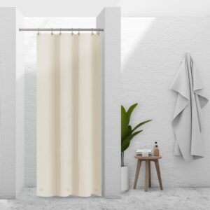 Barossa Design Beige Stall Shower Curtain Liner 36" W x 72" H - Waterproof PEVA Plastic Shower Liner for Small Bathroom Stall, Lightweight Bath Curtain with 3 Magnets & Metal Grommets - Beige