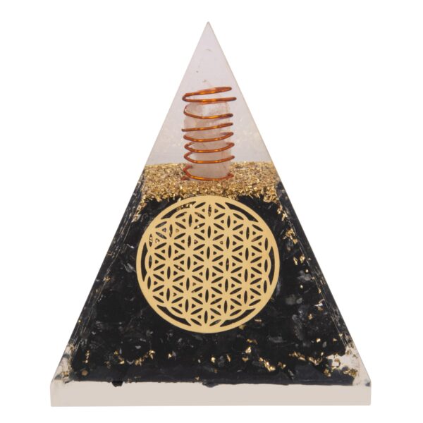 Agate Mart Energy Generator Black Tourmaline Orgonite Pyramids with Black Tourmaline Pendant - Healing- meditation orgonite pyramids E-Energy Protection and Protective Set - Image 3