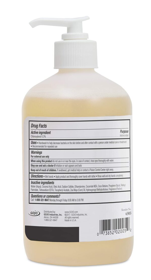 Provon Antimicrobial Lotion Soap with 0.3% PCMX, Pleasant Fragrance, 16 fl oz Counter Top Pump Bottle (Pack of 12) - 4303-12 - Image 2