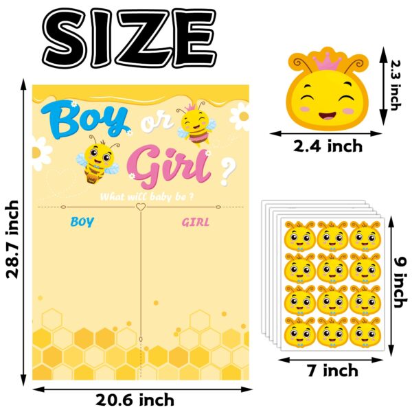 MISS FANTASY What Will It Bee Gender Reveal Decorations - Voting Gender Reveal Games Ideas Gender Reveal Decorations, Baby Gender Reveal Decorations Boy or Girl Gender Reveal Party Decor Supplies - Image 3
