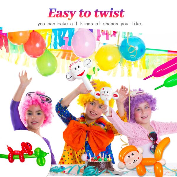 ZBYDNG Green 260 Long Thickening Balloons for Tying Balloon Arch, Twisting Latex Animals Magic Modeling Skinny Birthday Balloons for Kid‘s Party Wedding Decoartion 100pcs - Image 6