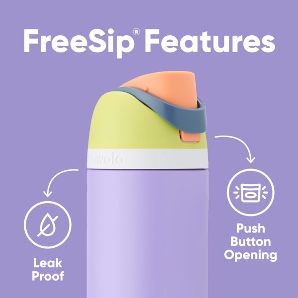 Owala FreeSip Insulated Stainless Steel Water Bottle with Straw, BPA-Free Sports Water Bottle, Great for Travel, 40 Oz, Shy Marshmallow - Image 3