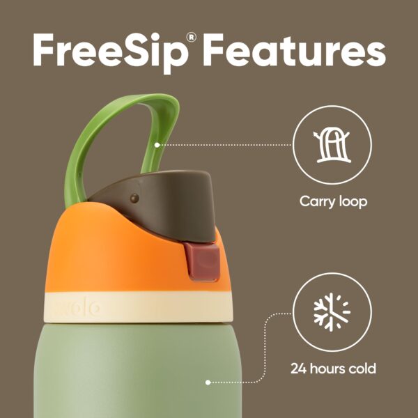 Owala FreeSip Insulated Stainless Steel Water Bottle with Straw, BPA-Free Sports Water Bottle, Great for Travel, 32 Oz, Camo Cool - Image 4