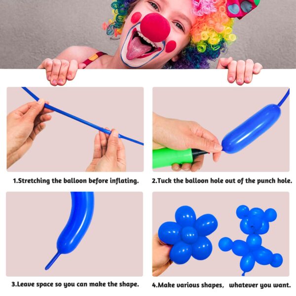 ZBYDNG Blue Long Balloons Premium 260 Twisting Animals Magic Balloons for Birthday Kids Wedding Party Supply 100pcs - Image 5