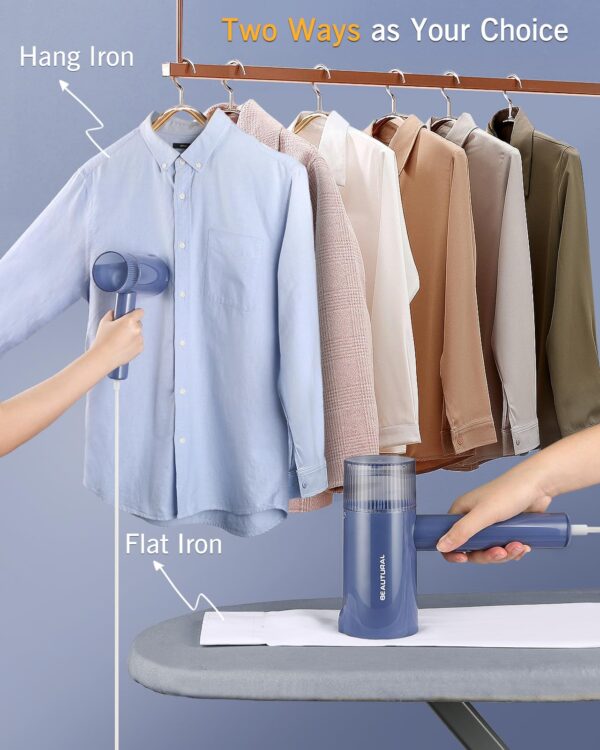 BEAUTURAL Steamer for Clothes, Foldable Handheld Clothing Wrinkles Remover for Garments, 30-Second Fast Heat-up, Portable Fabric Steamer for 120V Countries, Not for Use in 220V Such as Europe - Image 3