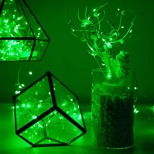 Brightown 12 Pack St. Patrick's Day LED Fairy Lights Battery Operated String Lights Waterproof Silver Wire 7 ft 20 LED Firefly Starry Moon Lights for DIY Wedding Party Bedroom Patio - Image 4