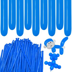 ZBYDNG Blue Long Balloons Premium 260 Twisting Animals Magic Balloons for Birthday Kids Wedding Party Supply 100pcs