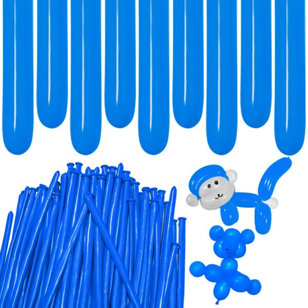 ZBYDNG Blue Long Balloons Premium 260 Twisting Animals Magic Balloons for Birthday Kids Wedding Party Supply 100pcs