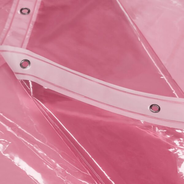 Barossa Design Clear Pink Stall Shower Curtain Liner with 3 Magnets - 36" x 72" Waterproof Lightweight PEVA Plastic Narrow Shower Liner for Small Bathroom, Metal Grommets - Clear Pink - Image 6