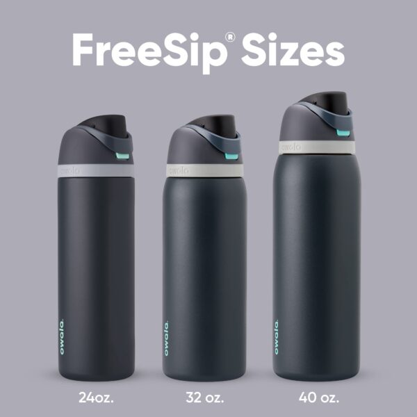 Owala FreeSip Insulated Stainless Steel Water Bottle with Straw, BPA-Free Sports Water Bottle, Great for Travel, 40 Oz, Denim - Image 6