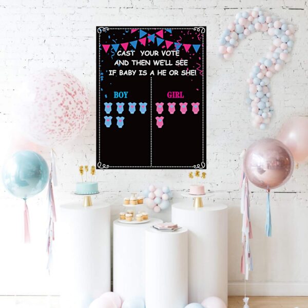 MISS FANTASY Gender Reveal Decorations - 54 Voting Gender Reveal Games Gender Reveal Ideas Boy or Girl Games Party Supplies for Gender Reveal Voting Use Gender Reveal Decor - Image 4