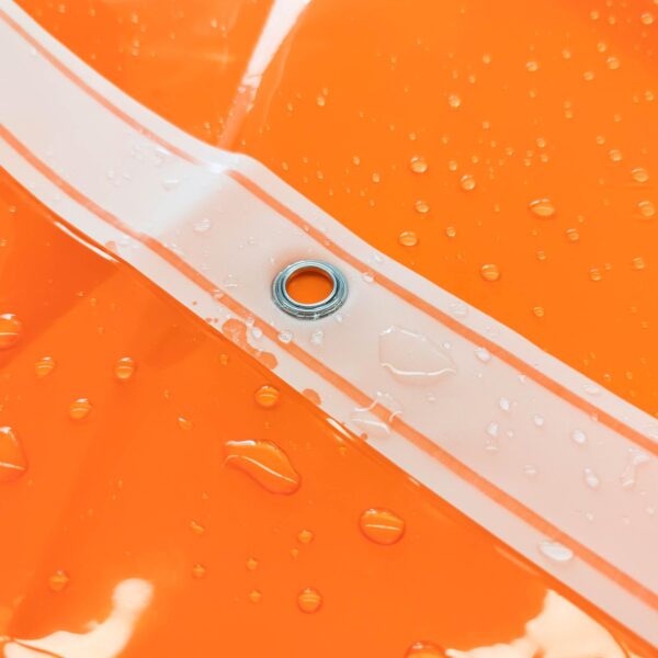 Barossa Design Extra Long Shower Curtain Liner with 3 Magnets - 72" x 84" XL, Waterproof PEVA Lightweight Shower Liner for Bathroom, PVC Free, Metal Grommets - Clear Orange, 72x84 - Image 6