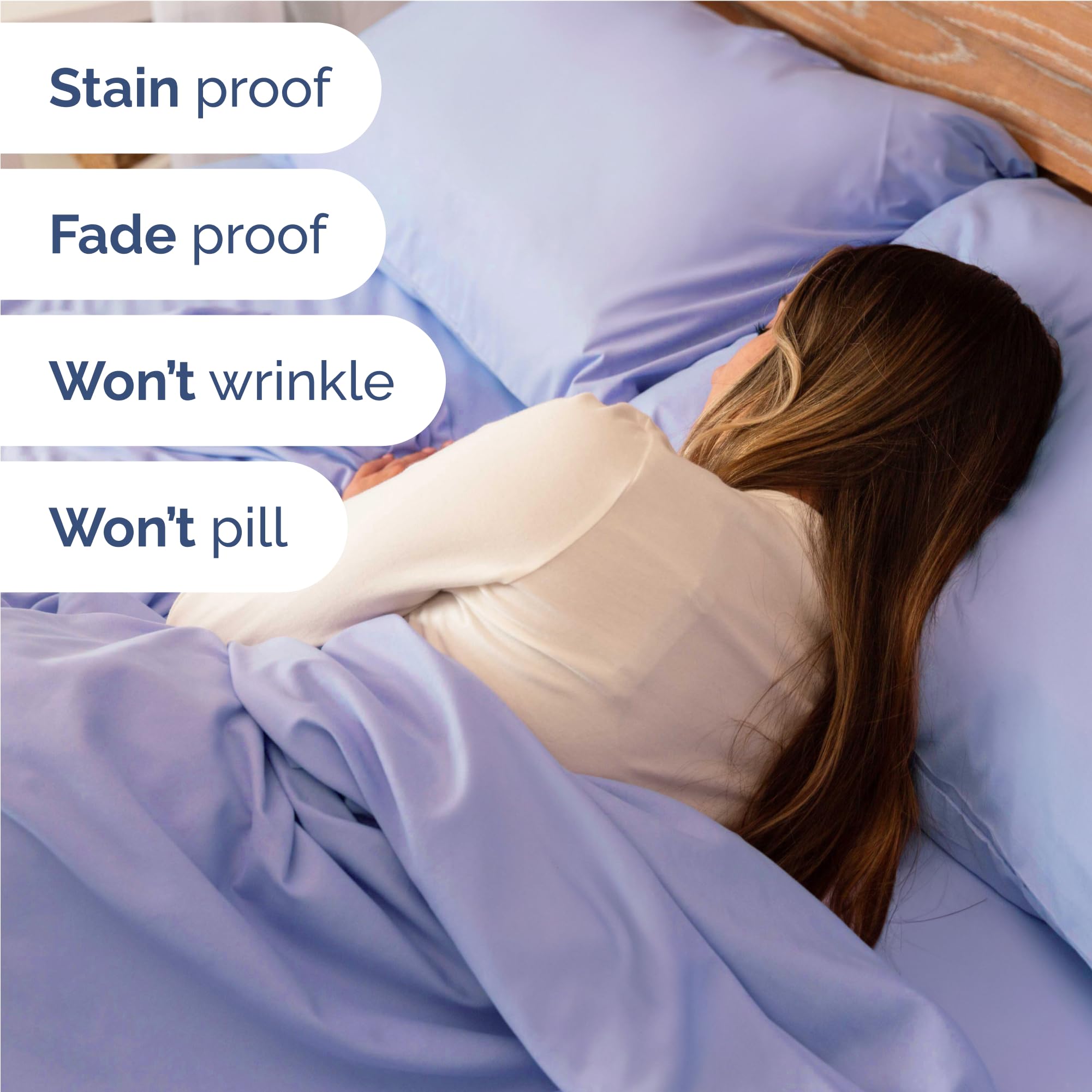 Twin XL Size 3 Piece Sheet Set - Comfy Breathable & Cooling Bed Sheets Set - Hotel Luxury Bedding for Women, Men, Kids, Teens, Boys & Girls - Deep Pockets, Soft and Wrinkle Free - Oeko-Tex - Lavender - Image 5