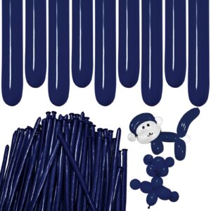 ZBYDNG Navy Blue Long Balloons Premium 260 Twisting Balloons Animals Magic for Birthday Kids Wedding Party Supply 100pcs