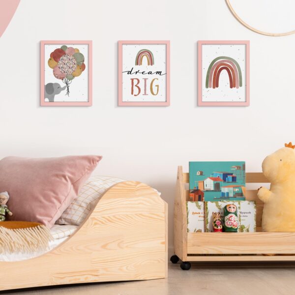 upsimples 8.5 By 11 Picture Frame, Display Pictures 6x8 with Mat or 8.5 x 11 Without, Wall Hanging Photo Frames, Pink, 1 Pack - Image 2