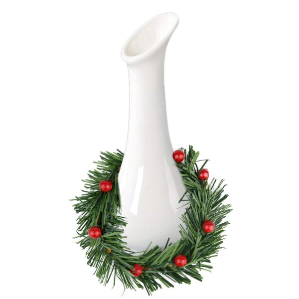 Lystaii 10pcs Christmas Candle Rings Red Artificial Berry Candle Rings with Grass Mini Christmas Wreath for Pillar Candle Christmas Holiday Table Decorations Rustic Wedding Table Centerpiece (Large) - Image 7